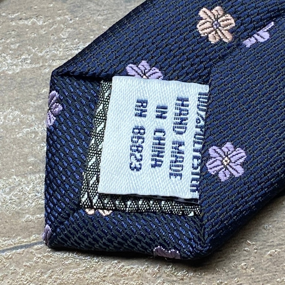 Saddlebred Necktie Floral Jacquard Mens Blue Lavender Peach Preppy Wedding NEW - Picture 5 of 8